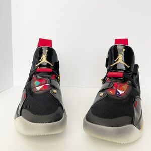 Jordan 33 Black and Red High-Top Sneakers
